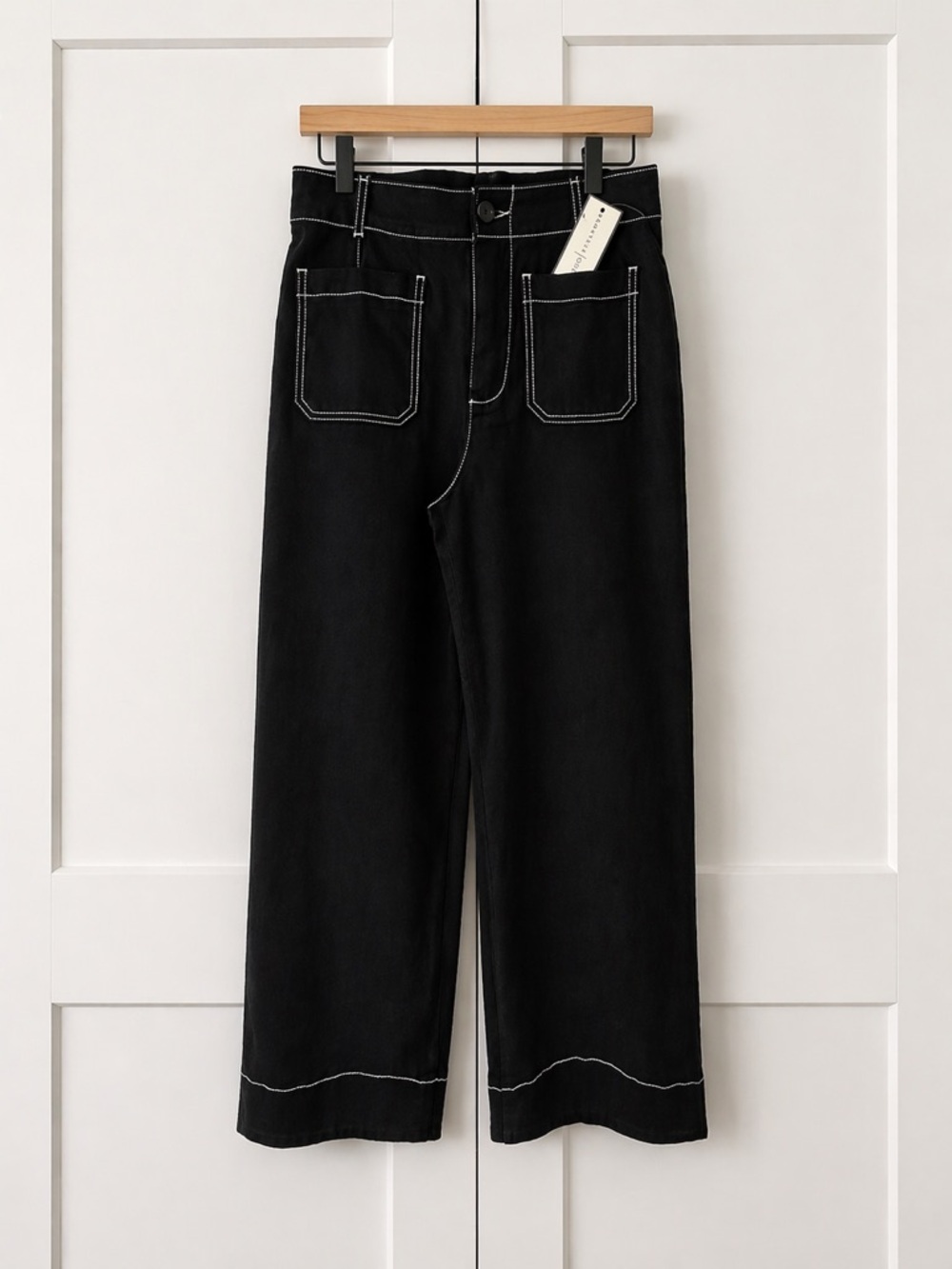 Bagatelle black cropped, wide leg pants